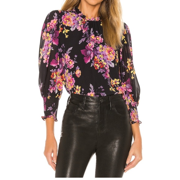 Amanda Uprichard Helene top in Evening Blossom - Picture 1 of 7